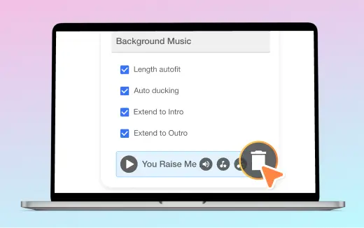 Add Music to Video with Visla. Choose from a vast library or use AI-recommended background tracks.